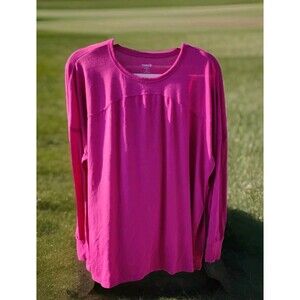 Old Navy UltraLite Long Sleeve Tunic Split Sides Womens Medium M Bromeliad Split